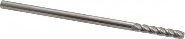 Accupro - 3/16", 4 Flute, Single End, Solid Carbide, 0.06" Corner Radius End Mill - 4" OAL, 40° Helix, Right Hand Flute, 1" LOC, Right Hand Cut - Americas Industrial Supply
