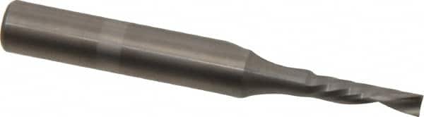 Onsrud - 1/8" Cutting Diam x 1/2" Length of Cut, 1 Flute, Downcut Spiral Router Bit - Uncoated, Right Hand Cut, Solid Carbide, 2" OAL x 1/4" Shank Diam, Single Edge, 21° Helix Angle - Americas Industrial Supply