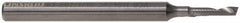 Accupro - 1/2" Cutting Diam x 1-3/8" Length of Cut, 1 Flute, Upcut Spiral Router Bit - Uncoated, Right Hand Cut, Solid Carbide, 3-1/2" OAL x 1/2" Shank Diam, Single Edge, 22° Helix Angle - Americas Industrial Supply