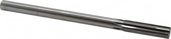 Made in USA - 0.607" Carbide-Tipped 6 Flute Chucking Reamer - Straight Flute, 9/16" Straight Shank, 2-1/4" Flute Length, 9" OAL - Americas Industrial Supply