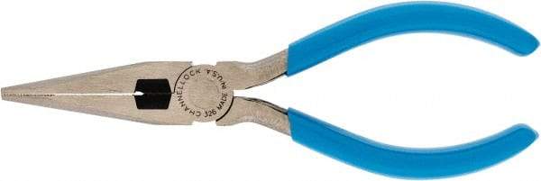 Channellock - 6" OAL, 2-5/64" Jaw Length x 3/4" Jaw Width, Long Nose Side Cutting Pliers - Crosshatch Jaw, Standard Head, Plastic Dipped Handles - Americas Industrial Supply