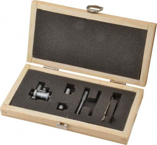 SPI - 1 to 2", Mechanical, Interchangeable Rod Micrometer - 0.001 Inch Graduation, Accurate Up to 0.0004 Inch, 0.248 Inch Rod Diameter, 1/4 Inch Travel, 2 Rods, NIST Traceability Certification Included - Americas Industrial Supply