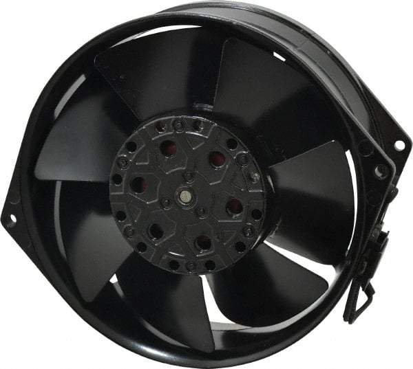 EBM Papst - 115 Volts, AC, 233 CFM, Round Tube Axial Fan - 0.36 Amp Rating, 5.91" High x 5.91" Wide x 2.17" Deep - Americas Industrial Supply
