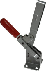 De-Sta-Co - 1,200 Lb Holding Capacity, Vertical Handle, Manual Hold Down Toggle Clamp - 72° Handle Movement, 140° Bar Opening, U-Bar, Flanged Base, Carbon Steel - Americas Industrial Supply