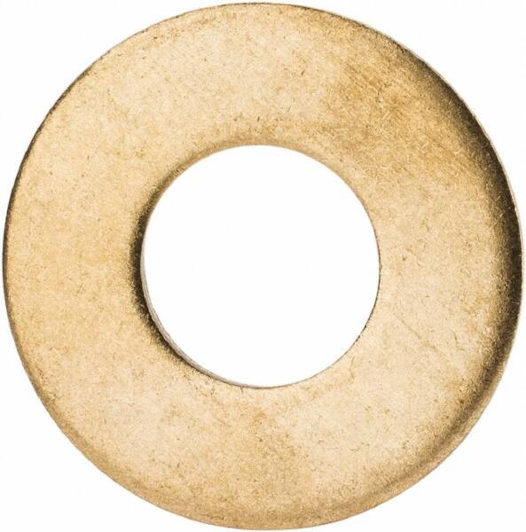 Value Collection - 7/16" Screw, Brass Standard Flat Washer - 0.531" ID x 1-1/4" OD, 0.081" Thick, Plain Finish - Americas Industrial Supply