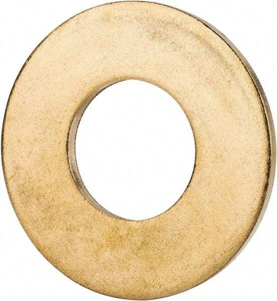 Value Collection - 5/8" Screw, Brass Standard Flat Washer - 0.687" ID x 1-1/2" OD, 0.102" Thick, Plain Finish - Americas Industrial Supply