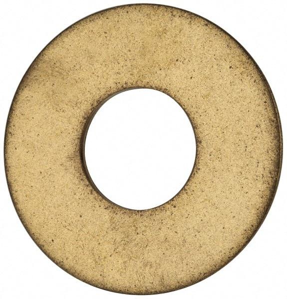 Value Collection - 7/8" Screw, Brass Standard Flat Washer - 0.937" ID x 2-1/4" OD, 0.128" Thick, Plain Finish - Americas Industrial Supply