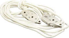 Ronstan - 660 Lb Lifting Capacity, 4-1/2' Lift Height, Block & Tackle Hoist - Made from Rope - Americas Industrial Supply
