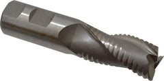 Value Collection - 1" Diam, 2" LOC, 3 Flute Cobalt Roughing & Finishing Square End Mill - Uncoated, 4-1/2" OAL, 1" Shank Diam, Weldon Shank, 30° Helix, Non-Centercutting - Americas Industrial Supply