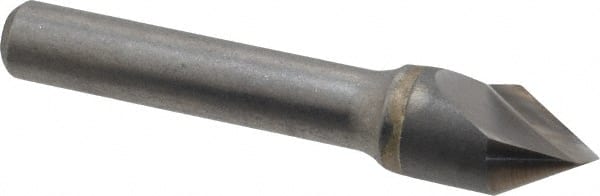 Hertel - 1/2" Head Diam, 3/8" Shank Diam, 1 Flute 60° Solid Carbide Countersink - Americas Industrial Supply