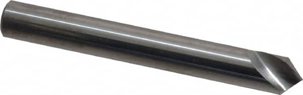 Hertel - 1/4" Head Diam, 1/4" Shank Diam, 1 Flute 90° Solid Carbide Countersink - Americas Industrial Supply