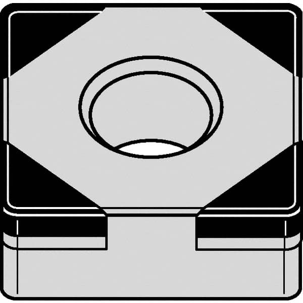 Kennametal - SNGA432 S0425 Grade KB1610 PCBN Turning Insert - 90° Square, 1/2" Inscr Circle, 3/16" Thick, 1/32" Corner Radius - Americas Industrial Supply