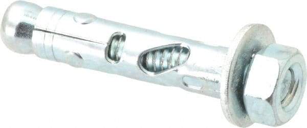 Powers Fasteners - 5/16" Diam, 5/16" Drill, 1-1/2" OAL, 1/2" Min Embedment Sleeve Concrete Anchor - 1018 Steel, Hex Nut Head, Hex Drive - Americas Industrial Supply