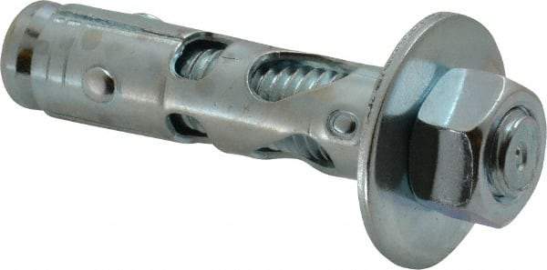 Powers Fasteners - 5/8" Diam, 5/8" Drill, 2-1/4" OAL, Sleeve Concrete Anchor - 1018 Steel, Hex Nut Head, Hex Drive - Americas Industrial Supply