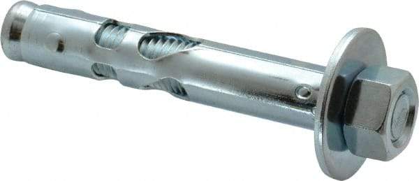 Powers Fasteners - 3/4" Diam, 3/4" Drill, 4-1/4" OAL, Sleeve Concrete Anchor - 1018 Steel, Hex Nut Head, Hex Drive - Americas Industrial Supply