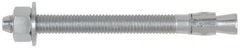 Powers Fasteners - 7/8" Diam, 7/8" Drill, 8" OAL, 1-1/4" Min Embedment Wedge Expansion Concrete Anchor - 1018 Steel, Zinc-Plated Finish, Hex Nut Head, Hex Drive, 4-3/4" Thread Length - Americas Industrial Supply