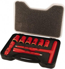 Wiha - 11 Piece 1/4" Drive Socket Set - 6 Points, 3/16" to 9/16" Range, Inch Measurement Standard - Americas Industrial Supply