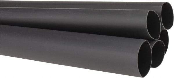 3M - 48" Long, 2:1, Polyolefin Heat Shrink Electrical Tubing - Black - Americas Industrial Supply