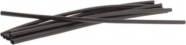 3M - 6" Long, 2:1, Polyolefin Heat Shrink Electrical Tubing - Black - Americas Industrial Supply