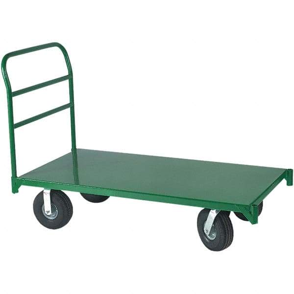 Wesco Industrial Products - 4,000 Lb Capacity Steel Platform Truck - Steel Deck, 24" OAW, 48" Platform Length x 2-1/2" Platform Height - Americas Industrial Supply