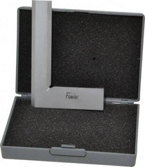 Fowler - 4" Blade Length, 3" Base Length Tool Steel Square - 0.0001" Accuracy, Beveled Edge - Americas Industrial Supply