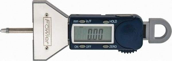 Fowler - 0" to 22" Metal (Rod) & Plastic (Body) Electronic Depth Gage - 0.02mm Accuracy, 0.01mm Resolution, 53mm Base Length - Americas Industrial Supply