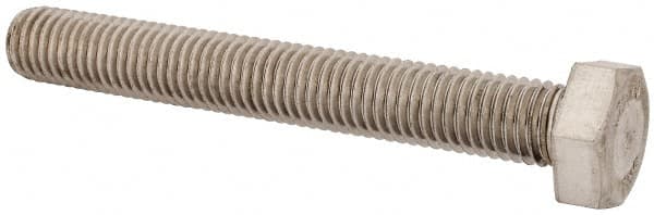 Value Collection - M12x1.75mm Metric Coarse, 90mm Length Under Head Hex Head Cap Screw - Fully Threaded, Grade 18-8 & Austenitic A2 Stainless Steel, Uncoated, 19mm Hex - Americas Industrial Supply