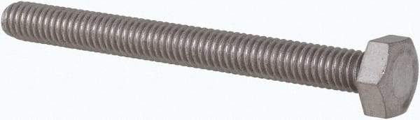 Value Collection - M4x0.70mm Metric Coarse, 40mm Length Under Head Hex Head Cap Screw - Fully Threaded, Grade 316 & Austenitic A4 Stainless Steel, Uncoated, 7mm Hex - Americas Industrial Supply