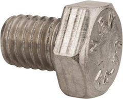 Value Collection - M8x1.25mm Metric Coarse, 10mm Length Under Head Hex Head Cap Screw - Fully Threaded, Grade 316 & Austenitic A4 Stainless Steel, Uncoated, 13mm Hex - Americas Industrial Supply