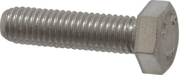 Value Collection - M8x1.25mm Metric Coarse, 30mm Length Under Head Hex Head Cap Screw - Fully Threaded, Grade 316 & Austenitic A4 Stainless Steel, Uncoated, 13mm Hex - Americas Industrial Supply