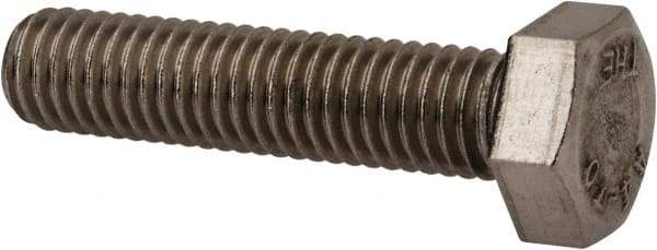 Value Collection - M8x1.25mm Metric Coarse, 35mm Length Under Head Hex Head Cap Screw - Fully Threaded, Grade 316 & Austenitic A4 Stainless Steel, Uncoated, 13mm Hex - Americas Industrial Supply