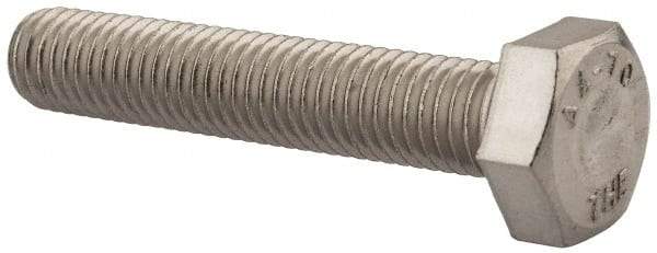 Value Collection - M10x1.50mm Metric Coarse, 55mm Length Under Head Hex Head Cap Screw - Fully Threaded, Grade 316 & Austenitic A4 Stainless Steel, Uncoated, 17mm Hex - Americas Industrial Supply