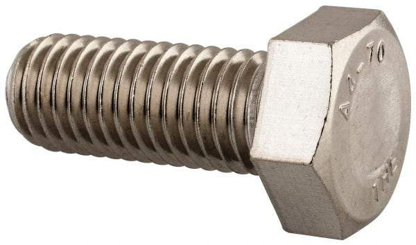 Value Collection - M12x1.75mm Metric Coarse, 30mm Length Under Head Hex Head Cap Screw - Fully Threaded, Grade 316 & Austenitic A4 Stainless Steel, Uncoated, 19mm Hex - Americas Industrial Supply