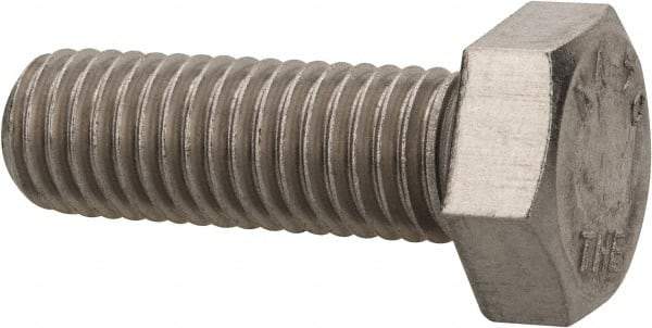 Value Collection - M12x1.75mm Metric Coarse, 35mm Length Under Head Hex Head Cap Screw - Fully Threaded, Grade 316 & Austenitic A4 Stainless Steel, Uncoated, 19mm Hex - Americas Industrial Supply
