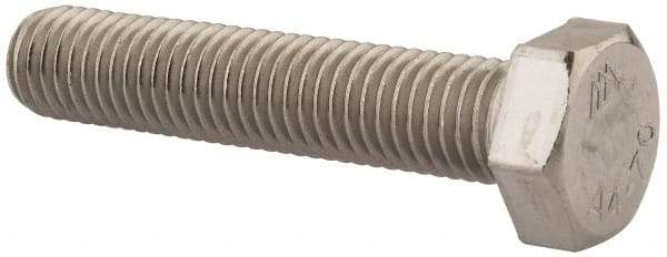 Value Collection - M12x1.75mm Metric Coarse, 60mm Length Under Head Hex Head Cap Screw - Fully Threaded, Grade 316 & Austenitic A4 Stainless Steel, Uncoated, 19mm Hex - Americas Industrial Supply