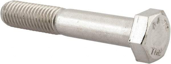 Value Collection - M12x1.75mm Metric Coarse, 70mm Length Under Head Hex Head Cap Screw - Partially Threaded, Grade 316 & Austenitic A4 Stainless Steel, Uncoated, 19mm Hex - Americas Industrial Supply