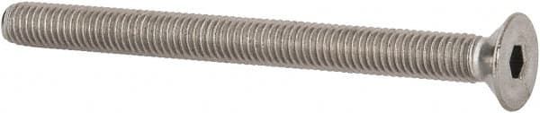 Value Collection - M5x0.80 Metric Coarse Hex Socket Drive, 90° Flat Screw - Grade 18-8 & Austenitic A2 Stainless Steel, Partially Threaded, 60mm OAL - Americas Industrial Supply