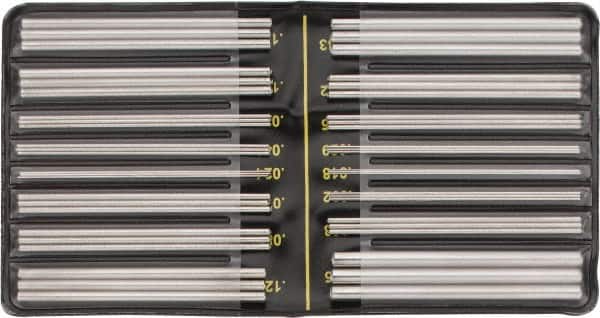 TESA Brown & Sharpe - 48 to 3 TPI, 0.5 to 6mm Pitch, Thread Pitch Diameter Measuring Wire - 48 Pieces - Americas Industrial Supply