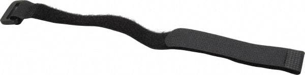 SpeedTech - 12" Long Black Nylon Hook & Loop Strap - 50 Lb Tensile Strength - Americas Industrial Supply