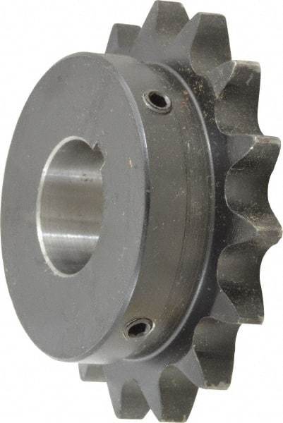Browning - 15 Teeth, 3/4" Chain Pitch, Chain Size 60, Finished Bore Sprocket - 1-1/4" Bore Diam, 3.607" Pitch Diam, 3.98" Outside Diam - Americas Industrial Supply