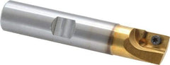 Superbee - 0.007 to 0.06 Inch Cutting Radius, 3/4 Inch Cutter Diameter, 1 Style EM15 Insert, 3/4 Inch Shank Diameter, Indexable Convex Radius Cutter - 4 Inch Overall Length - Americas Industrial Supply