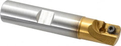 Superbee - 0.07 to 0.13 Inch Cutting Radius, 3/4 Inch Cutter Diameter, 1 Style EM15 Insert, 3/4 Inch Shank Diameter, Indexable Convex Radius Cutter - 4 Inch Overall Length - Americas Industrial Supply