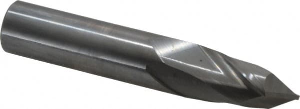 Melin Tool - 16mm Diam, 32mm LOC, 2 Flute, 90° Point Angle, Solid Carbide Drill Mill - Uncoated, 3-1/2" OAL, 16mm Shank Diam - Americas Industrial Supply
