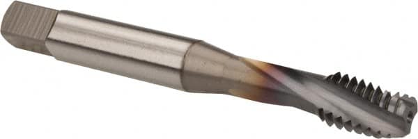 OSG - #2-56 UNC 2 Flute 2B Bottoming Spiral Flute Tap - Powdered Metal, TiCN Finish, 1-3/4" OAL, Right Hand Flute, Right Hand Thread, H2, Series 313 - Americas Industrial Supply