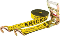 Erickson Manufacturing - 40' Long x 2" Wide, 10,000 Lb Basket Capacity, Polyester & Steel Web Sling - Yellow - Americas Industrial Supply