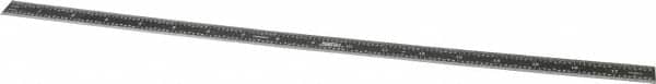 SPI - 18" Long, 1/64, 1/50, 1/32, 1/10" Graduation, Flexible Steel Rule - 3R Graduation Style, 3/4" Wide, Black, Black Chrome Finish - Americas Industrial Supply