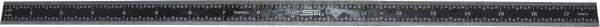 SPI - 18" Long, 1/64, 1/32, 1/16, 1/8" Graduation, Flexible Steel Rule - 4R Graduation Style, 3/4" Wide, Black, Black Chrome Finish - Americas Industrial Supply