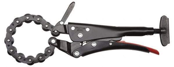 Proto - 9-27/32" OAL Standard Jaw Locking Chain Pipe Cutters - 1-3/32" Jaw Width, 2-61/64" Jaw Opening, Standard Handle - Americas Industrial Supply
