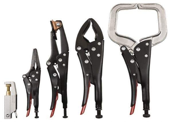 Proto - 5 Piece Welding Locking Plier Set - Comes in Plastic Pouch - Americas Industrial Supply