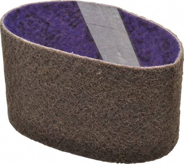 3M - 3-1/2" Wide x 15-1/2" OAL, Aluminum Oxide Abrasive Belt - Aluminum Oxide, Coarse, Nonwoven, Series DF-BL - Americas Industrial Supply